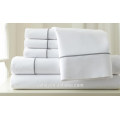 Juegos de cama de hotel de algodón bordado satén conjunto de cama 4pcs